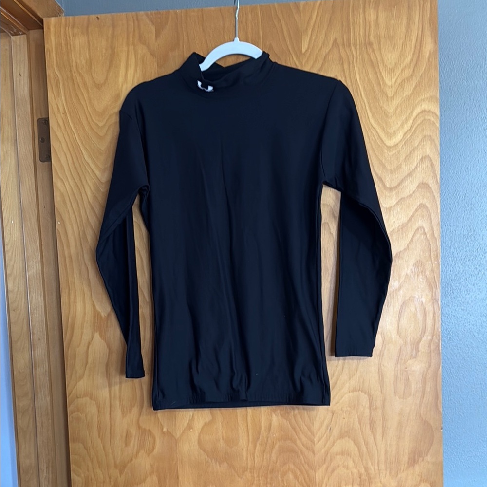 Black Long Sleeve Turtleneck Top